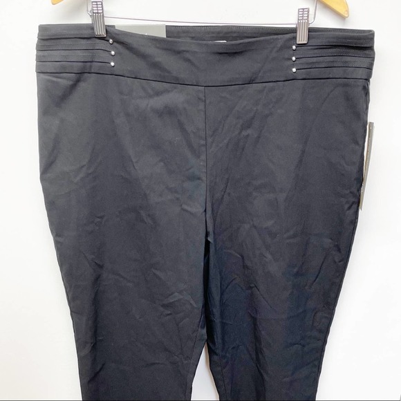 JM Collection Slim Leg Black Pants XXL Short - Picture 13 of 15